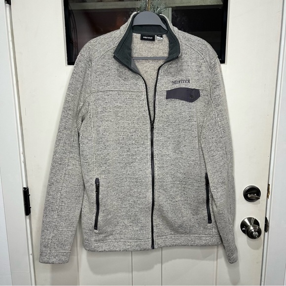 Marmot Other - Marmot Men’s Full Zip Knit Fleece Jacket Gray XL